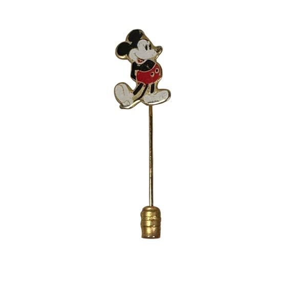 Vintage Walt Disney Productions Mickey Mouse Enamel and Gold‎ Stick Pin - Picture 4 of 5